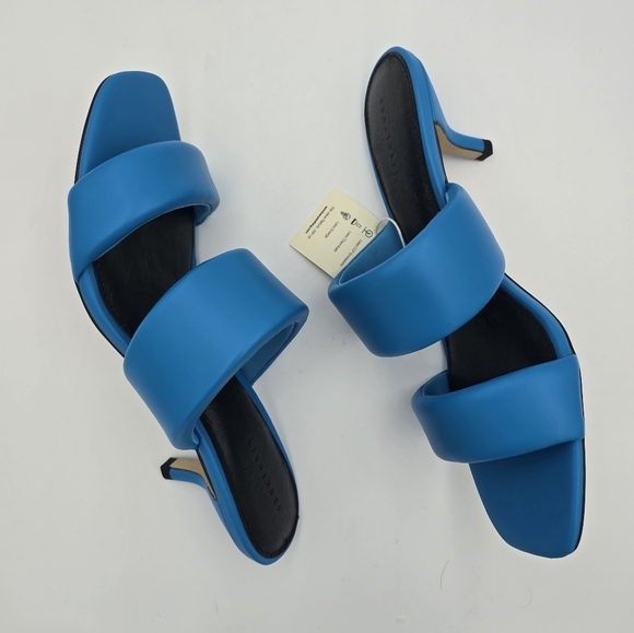 Sanctuary Likely Padded Puff Leather Slide Sandals, Blue Wire, Women's 11M, NWT! - Picture 15 of 16